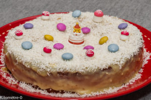 Photo de recette de fondant, chocolat, blanc, facile, noix de coco, original, Noël, enfant, anniversaire de Kilomètre-0, blog de cuisine réalisée à partir de produits locaux et issus de circuits courts