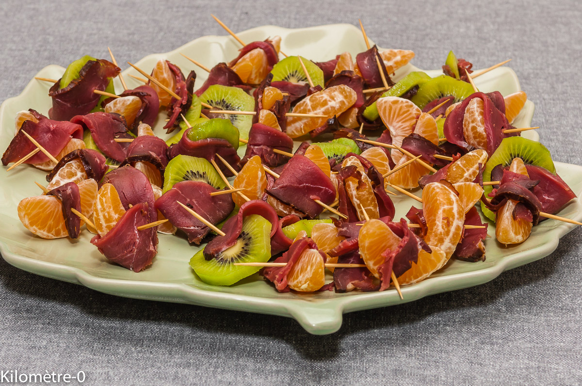 Kiwis Et Clementines Au Magret De Canard Seche Kilometre 0