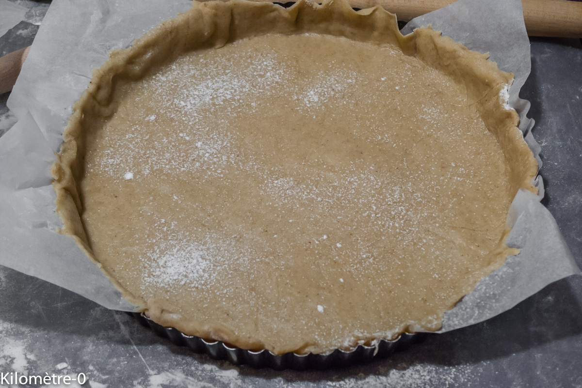 Photo de recette de pâte à tarte cannelle facile de Kilomètre-0, blog de cuisine réalisée à partir de produits locaux et issus de circuits courts