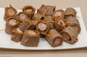 Photo de recette de bouchées, apéro, galette, saucisse, facile, rapide, économique, léger, bio de Kilomètre-0, blog de cuisine réalisée à partir de produits locaux et issus de circuits courts