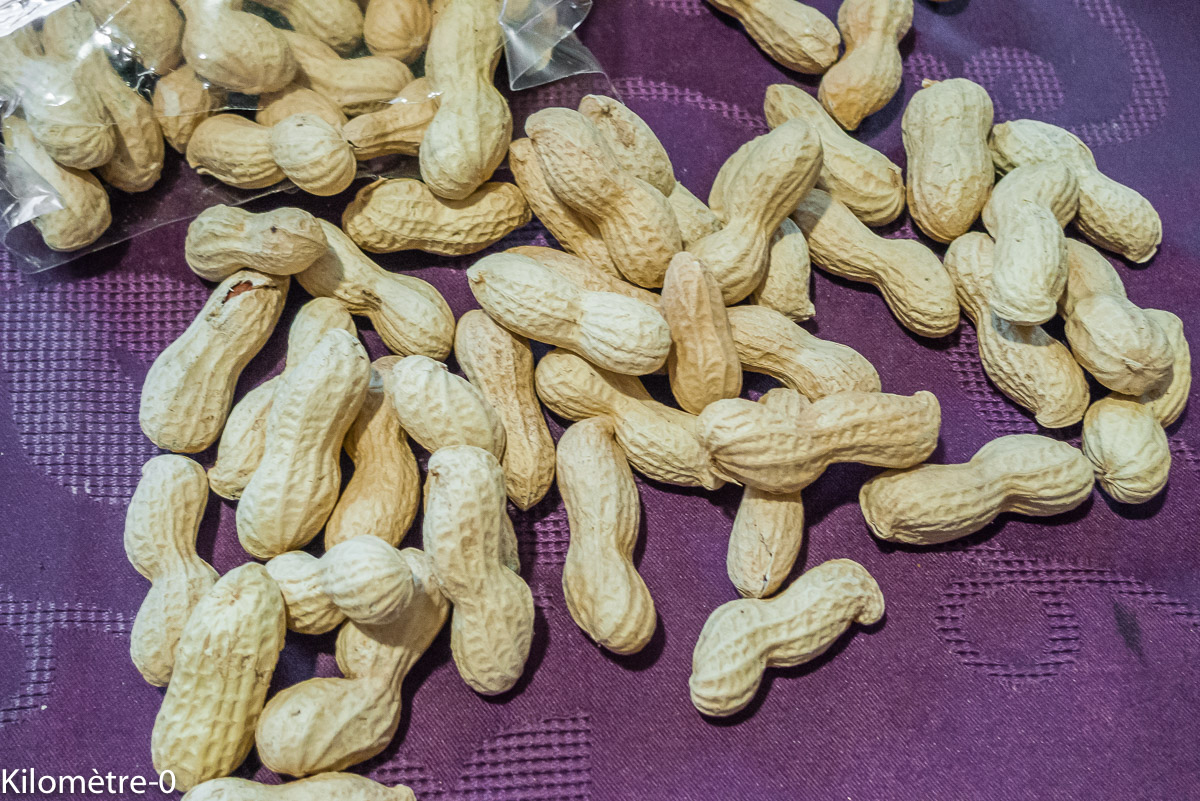 Photo de recette de cacahuètes bio de Kilomètre-0, blog de cuisine réalisée à partir de produits locaux et issus de circuits courts