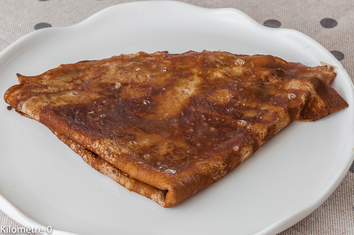 Photo de recette de pâte à crêpes châtaignes, orange, facile, rapide, léger, bio de Kilomètre-0, blog de cuisine réalisée à partir de produits locaux et issus de circuits courts