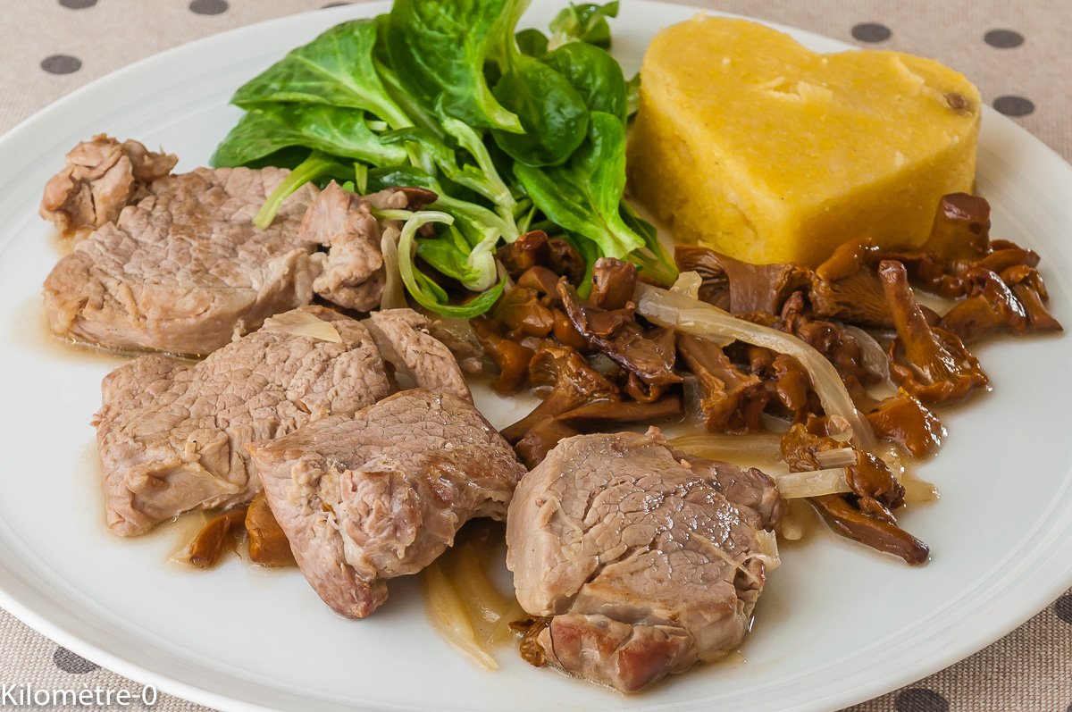 Filet De Porc Aux Girolles Et A La Polenta Kilometre 0