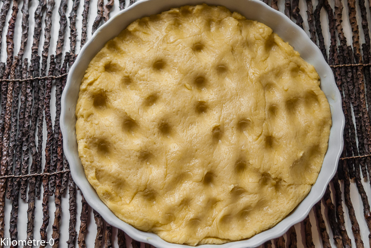 Photo de recette de tarte au sucre de Kilomètre-0, blog de cuisine réalisée à partir de produits locaux et issus de circuits courts