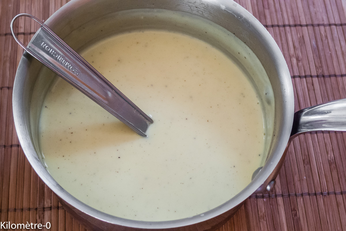 Photo de recette de crème anglaise inratable, facile, bio de Kilomètre-0, blog de cuisine réalisée à partir de produits locaux et issus de circuits courts