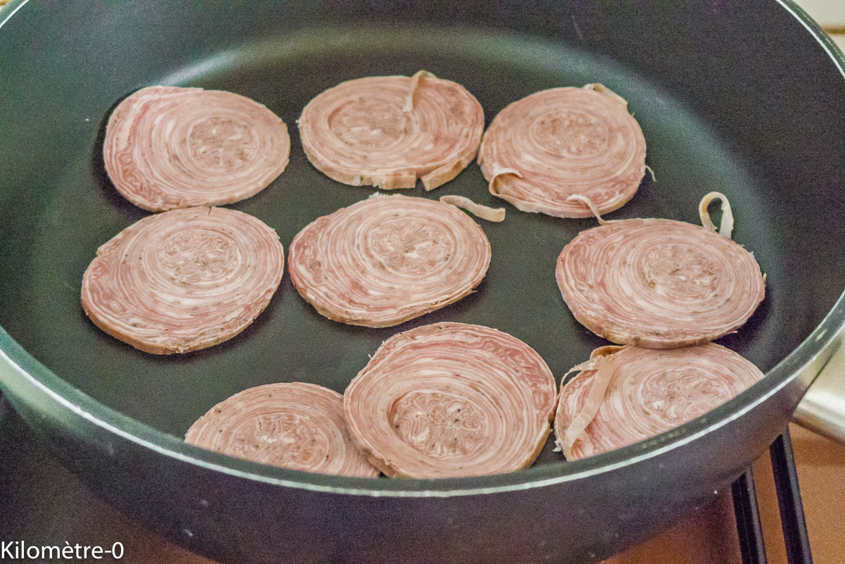 Photo de recette de andouille Kilomètre-0, blog de cuisine réalisée à partir de produits locaux et issus de circuits courts
