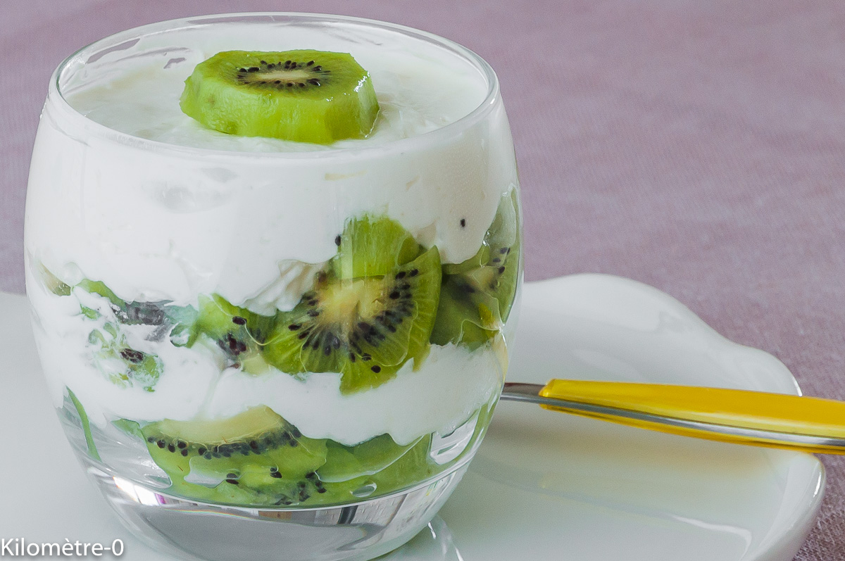 Photo de recette de verrine, kiwis, facile, mascarpone, Kilomètre-0, blog de cuisine réalisée à partir de produits locaux et issus de circuits courts