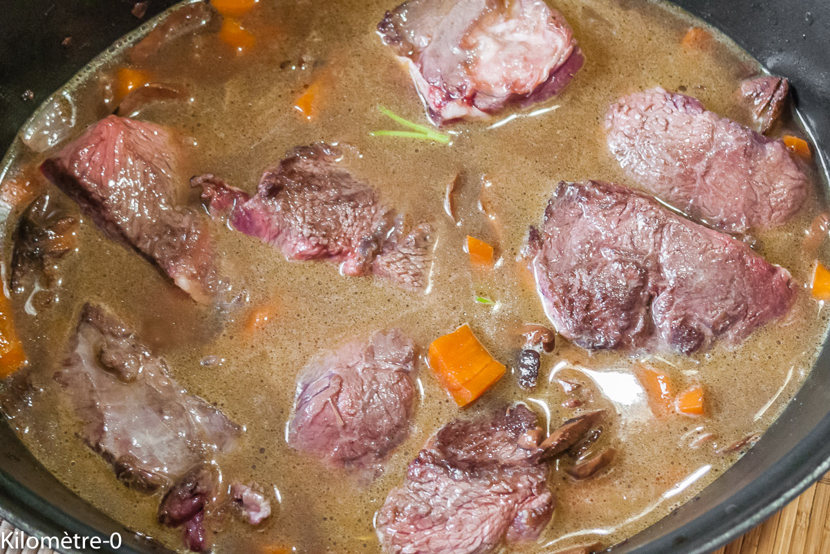 Photo de recette de joues de boeuf Kilomètre-0, blog de cuisine réalisée à partir de produits locaux et issus de circuits courts