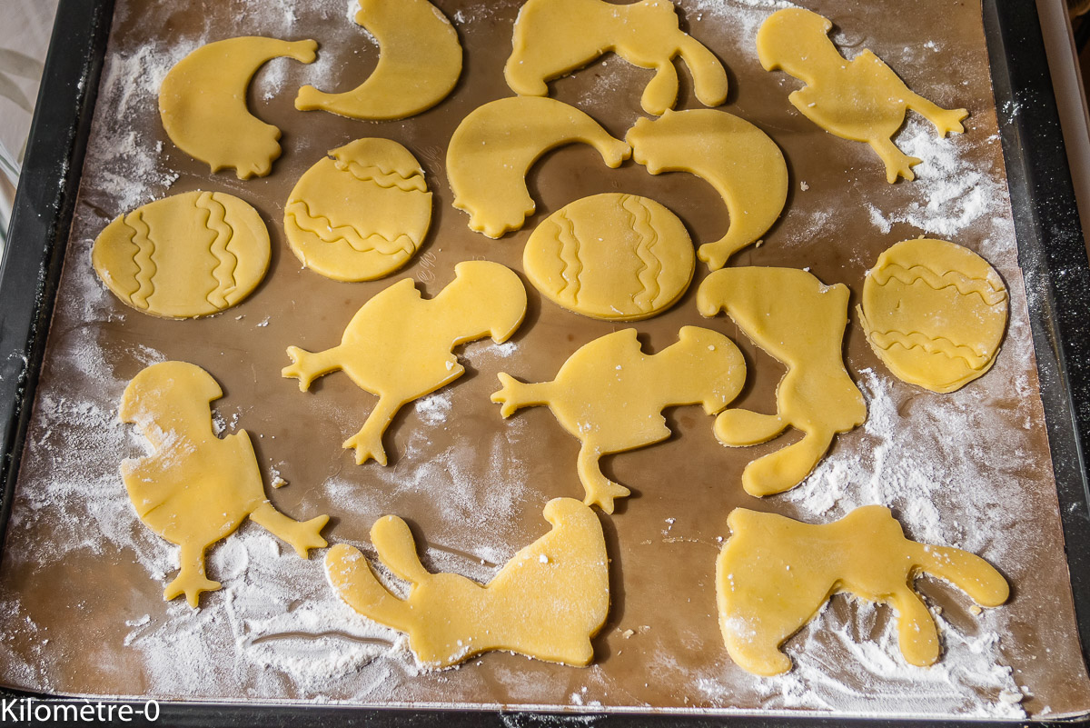 Photo de recette de sablés, Pâques Kilomètre-0, blog de cuisine réalisée à partir de produits locaux et issus de circuits courts