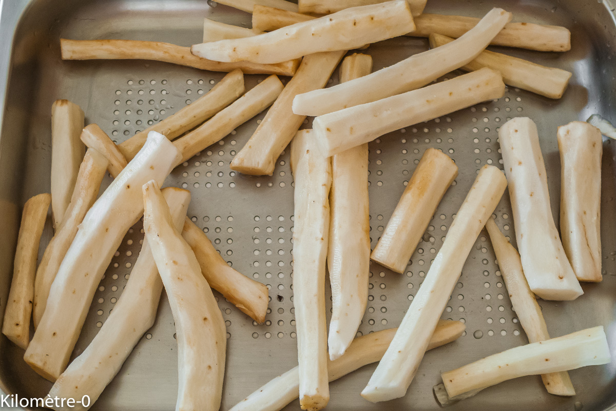 Photo de recette de scorsonère de Kilomètre-0, blog de cuisine réalisée à partir de produits locaux et issus de circuits courts