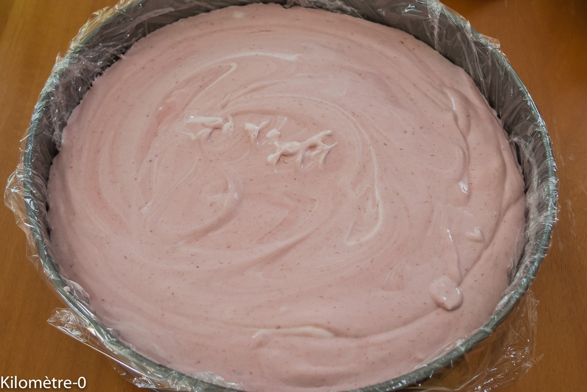Photo de recette de mousse de framboises de Kilomètre-0, blog de cuisine réalisée à partir de produits locaux et issus de circuits courts