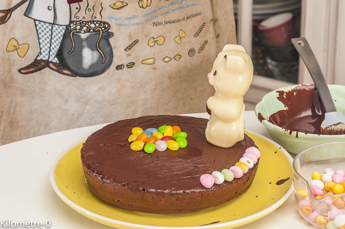 Photo de recette de fondant au chocolat, Pâques, enfant, Kilomètre-0, blog de cuisine réalisée à partir de produits locaux et issus de circuits courts