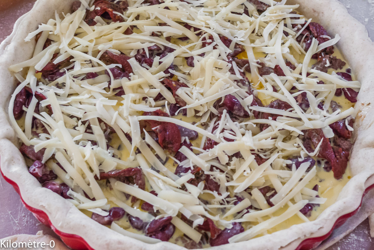 Photo de recette de quiche mexicaine de Kilomètre-0, blog de cuisine réalisée à partir de produits locaux et issus de circuits courts
