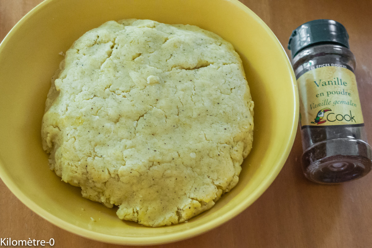 Photo de recette de sablés, bio, léger, vanille de Kilomètre-0, blog de cuisine réalisée à partir de produits locaux et issus de circuits courts