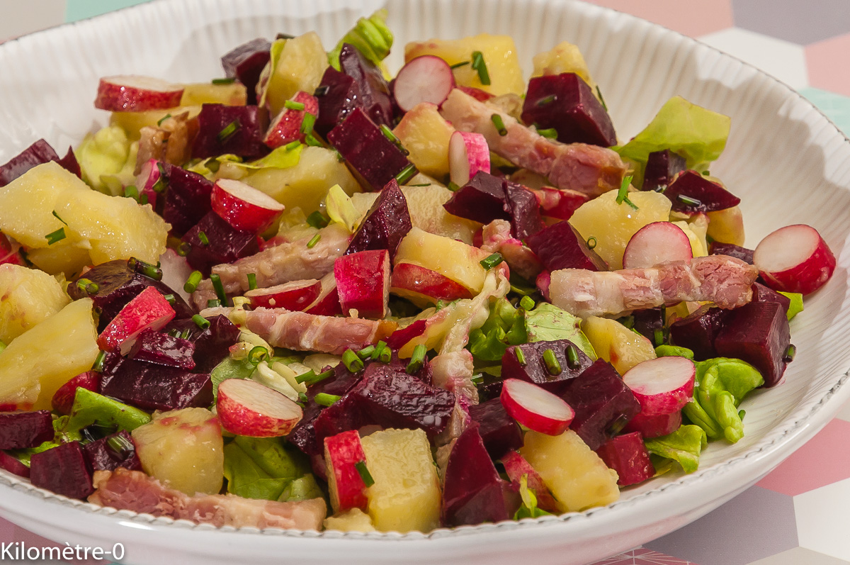 Salade De Pomme De Terre Aux Betteraves Et Lardons Kilometre 0