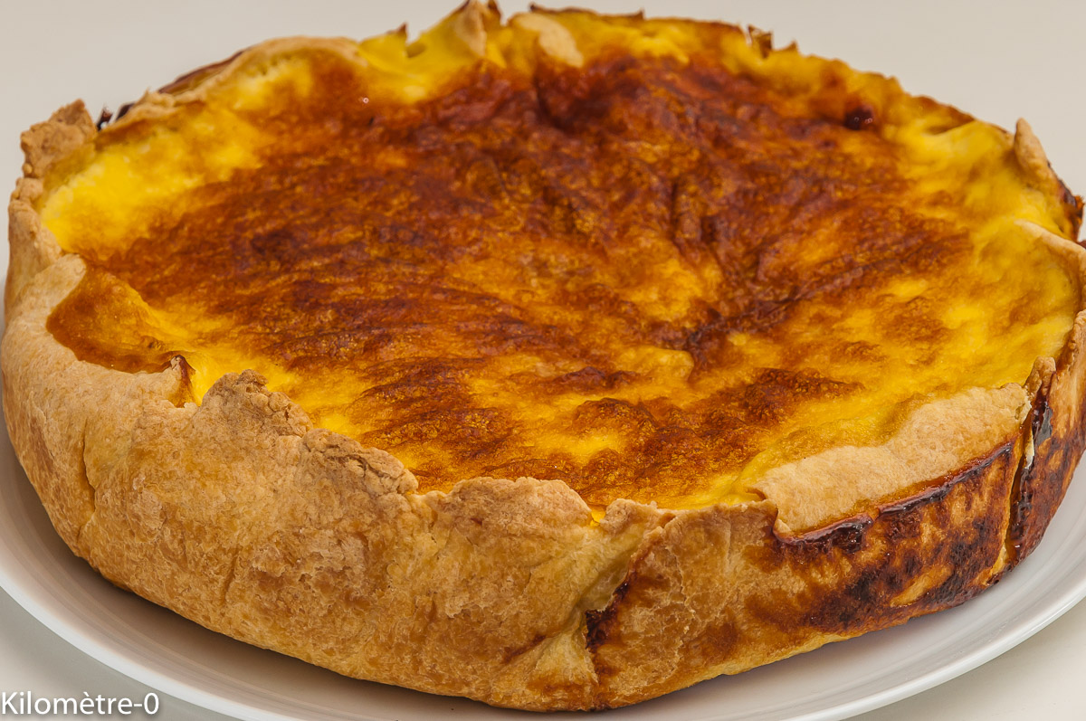 Photo de recette de flan maraichin de Kilomètre-0, blog de cuisine réalisée à partir de produits locaux et issus de circuits courts