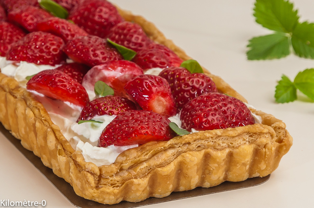 Photo de recette de tarte aux fraises, chantilly, facile, rapide, léger de Kilomètre-0, blog de cuisine réalisée à partir de produits locaux et issus de circuits courts