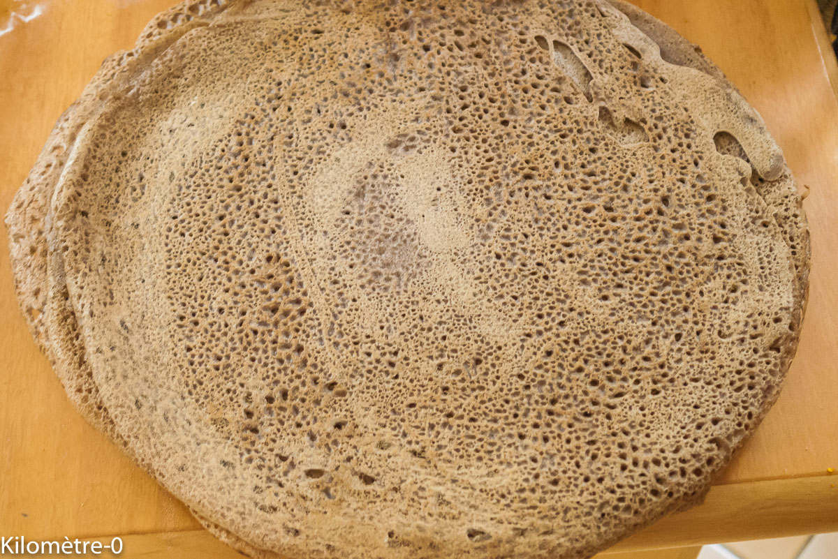 Photo de recette de galette bio, facile, économique de Kilomètre-0, blog de cuisine réalisée à partir de produits locaux et issus de circuits courts