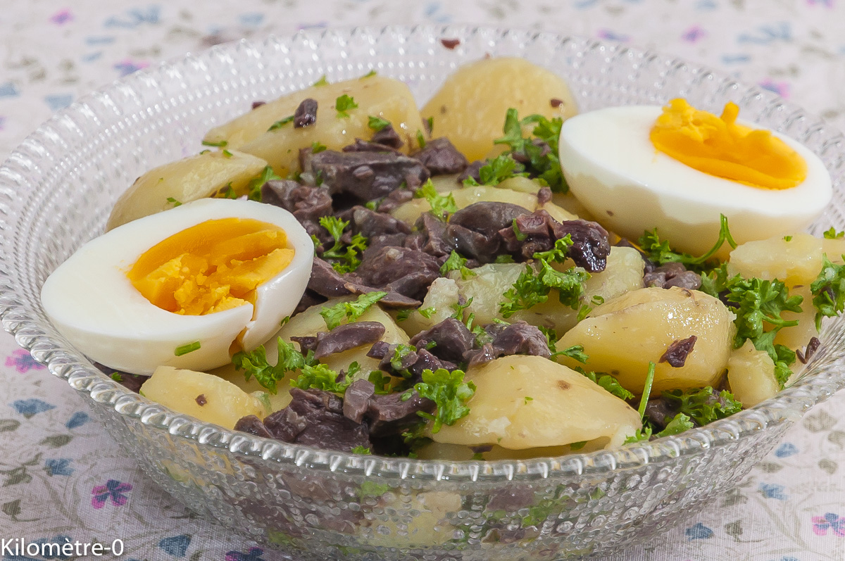 Salade De Pommes De Terre Aux Gesiers De Canard Et Aux Oeufs