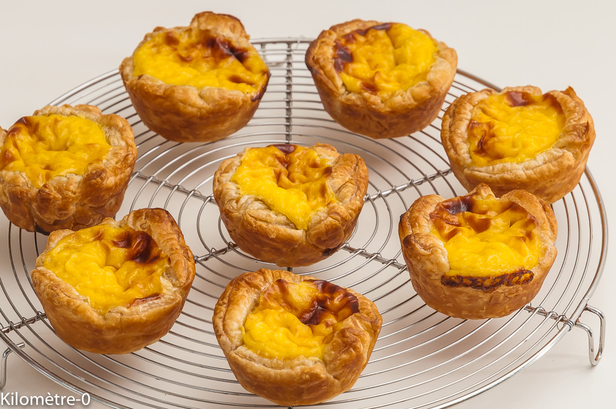 Photo de recette de pastéis de Nata facile, léger  de  Kilomètre-0, blog de cuisine réalisée à partir de produits locaux et issus de circuits courts