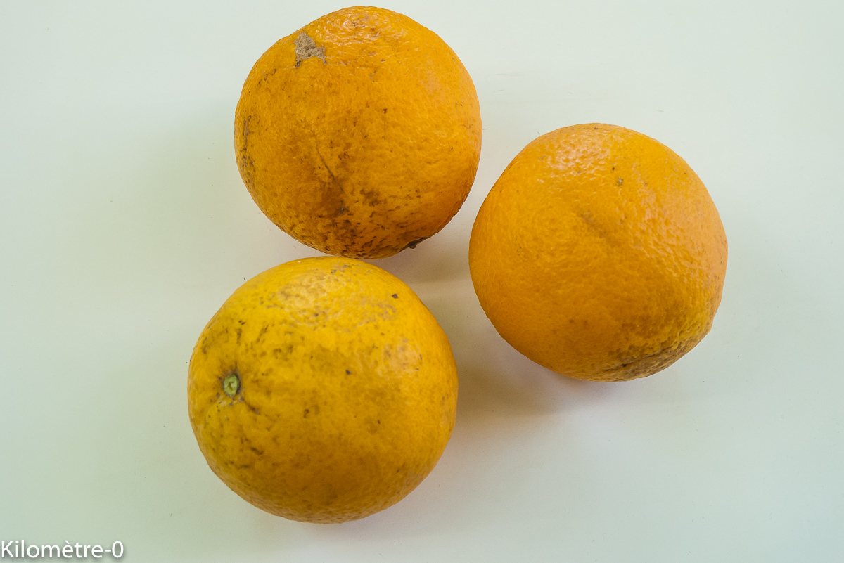 Photo de recette d'orange bio de Kilomètre-0, blog de cuisine réalisée à partir de produits locaux et issus de circuits courts