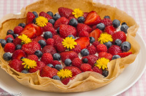 Photo de recette de  tarte, brick, brik, famboise, fraise, myrtille, ricotta, facile, rapide, léger, été de Kilomètre-0, blog de cuisine réalisée à partir de produits locaux et issus de circuits courts