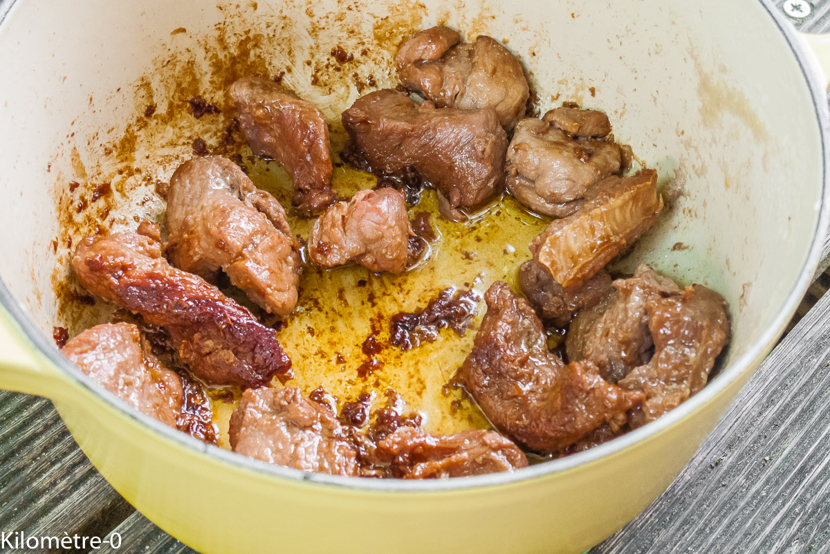 Photo de recette de veau de Kilomètre-0, blog de cuisine réalisée à partir de produits locaux et issus de circuits courts