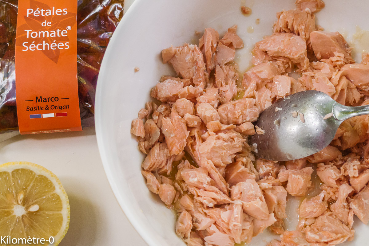 Photo de recette de saumon de Kilomètre-0, blog de cuisine réalisée à partir de produits locaux et issus de circuits courts