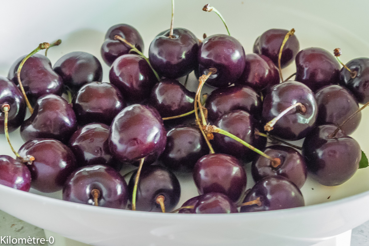 Photo de recette de cerises , facile de Kilomètre-0, blog de cuisine réalisée à partir de produits locaux et issus de circuits courts
