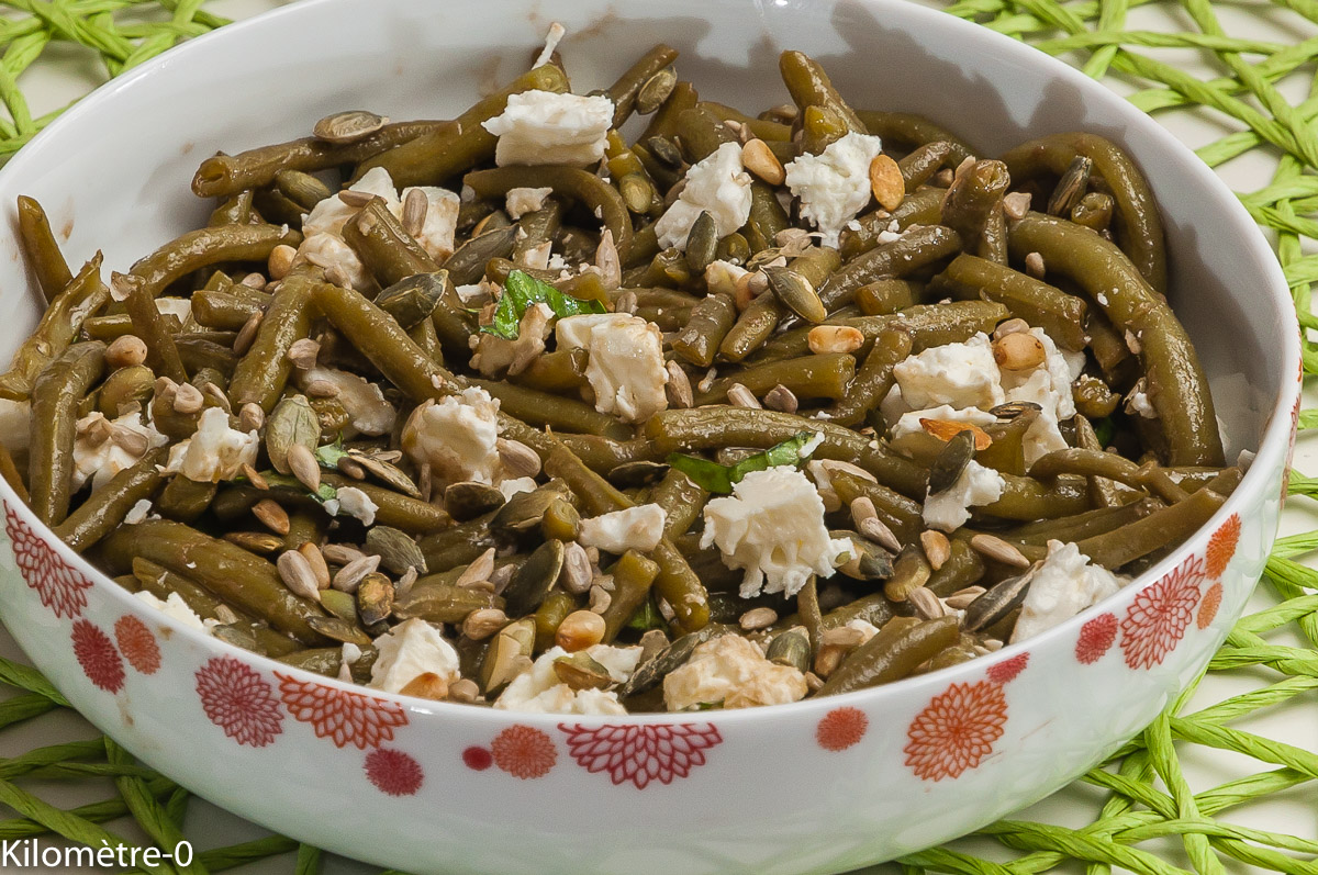 Photo de recette de haricots, haricots verts de Kilomètre-0, blog de cuisine réalisée à partir de produits locaux et issus de circuits courts