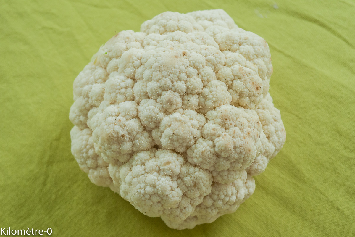 Photo de recette de chou fleur de Kilomètre-0, blog de cuisine réalisée à partir de produits locaux et issus de circuits courts