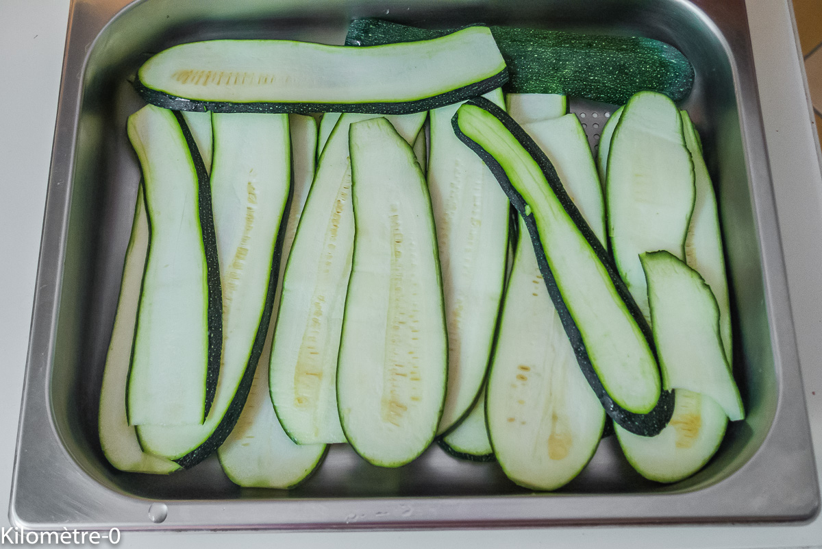 Photo de recette de courgettes, four vapeur, Kilomètre-0, blog de cuisine réalisée à partir de produits locaux et issus de circuits courts