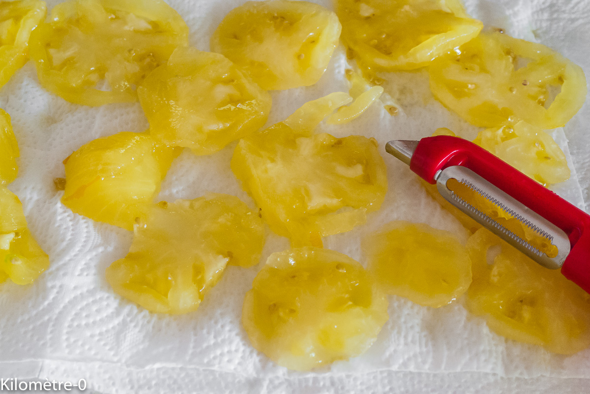 Photo de recette de tomates bio de Kilomètre-0, blog de cuisine réalisée à partir de produits locaux et issus de circuits courts