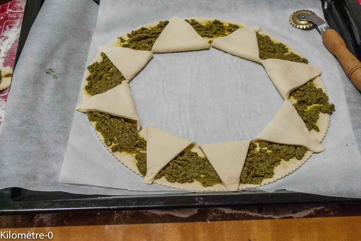 Photo de recette de pizza couronne de Kilomètre-0, blog de cuisine réalisée à partir de produits locaux et issus de circuits courts