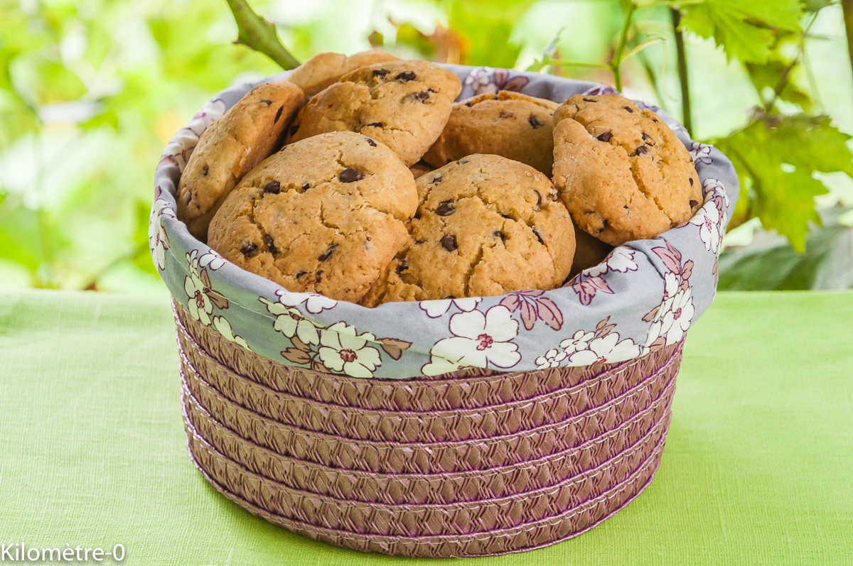 Photo de recette de cookies, facile, léger, rapide de Kilomètre-0, blog de cuisine réalisée à partir de produits locaux et issus de circuits courts