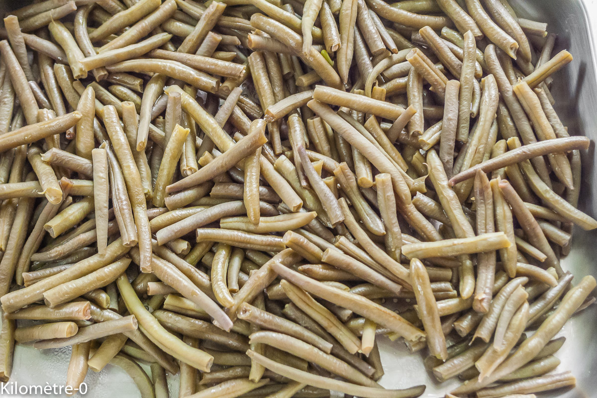 Photo de recette de haricots verts de Kilomètre-0, blog de cuisine réalisée à partir de produits locaux et issus de circuits courts
