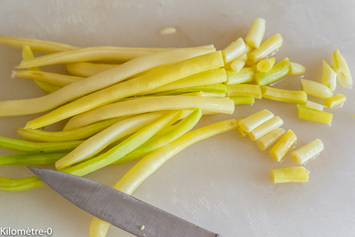 Photo de recette de haricots beurre de Kilomètre-0, blog de cuisine réalisée à partir de produits locaux et issus de circuits courts