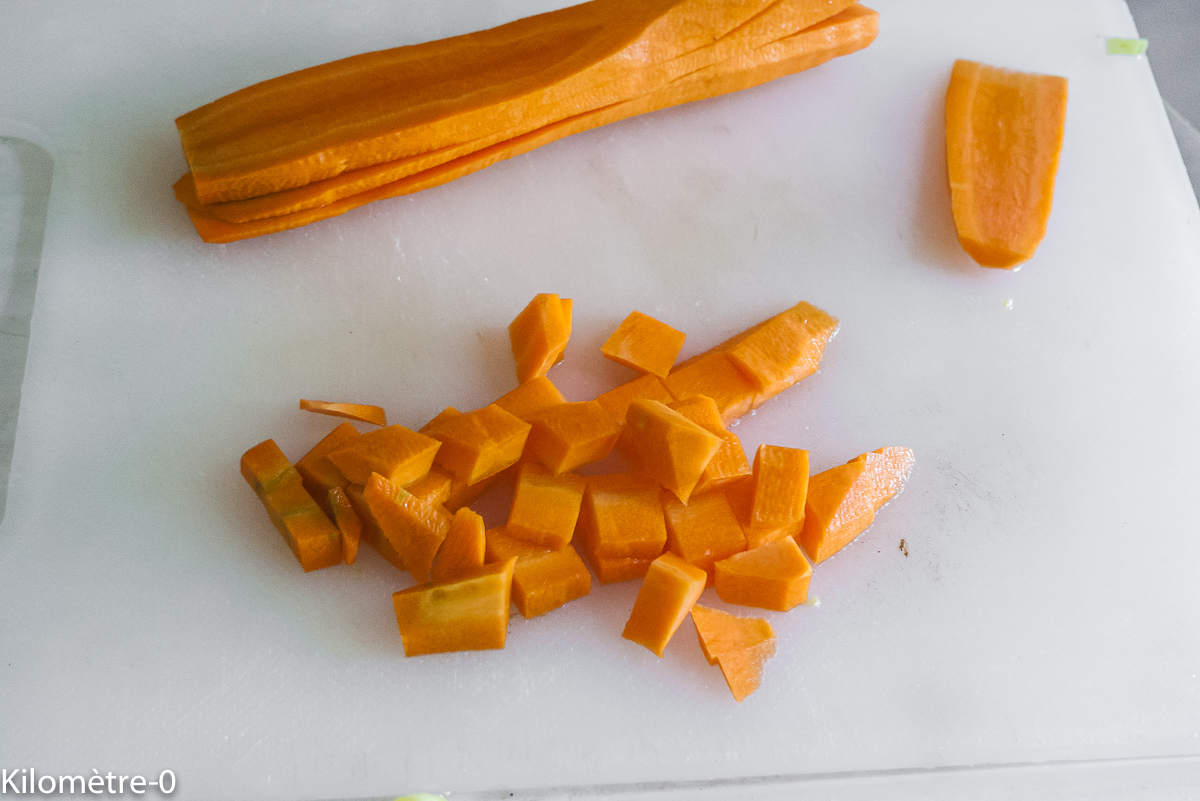 Photo de recette de carottes de Kilomètre-0, blog de cuisine réalisée à partir de produits locaux et issus de circuits courts