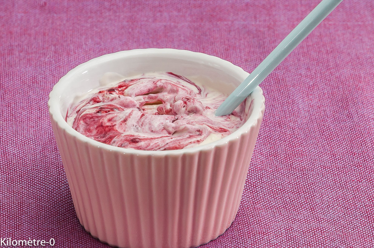 Photo de recette de glace facile, mûres de Kilomètre-0, blog de cuisine réalisée à partir de produits locaux et issus de circuits courts