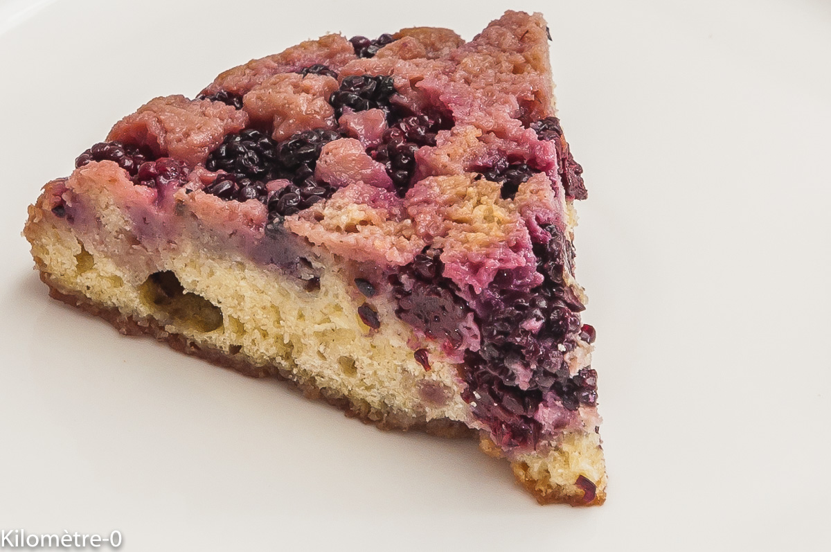 Photo de recette de tatin aux mûres de Kilomètre-0, blog de cuisine réalisée à partir de produits locaux et issus de circuits courts