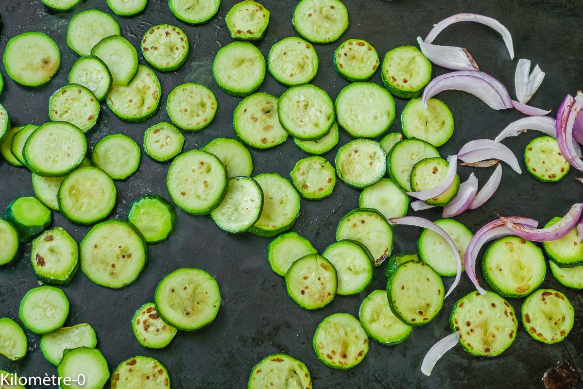 Photo de recette de courgettes de Kilomètre-0, blog de cuisine réalisée à partir de produits locaux et issus de circuits courts