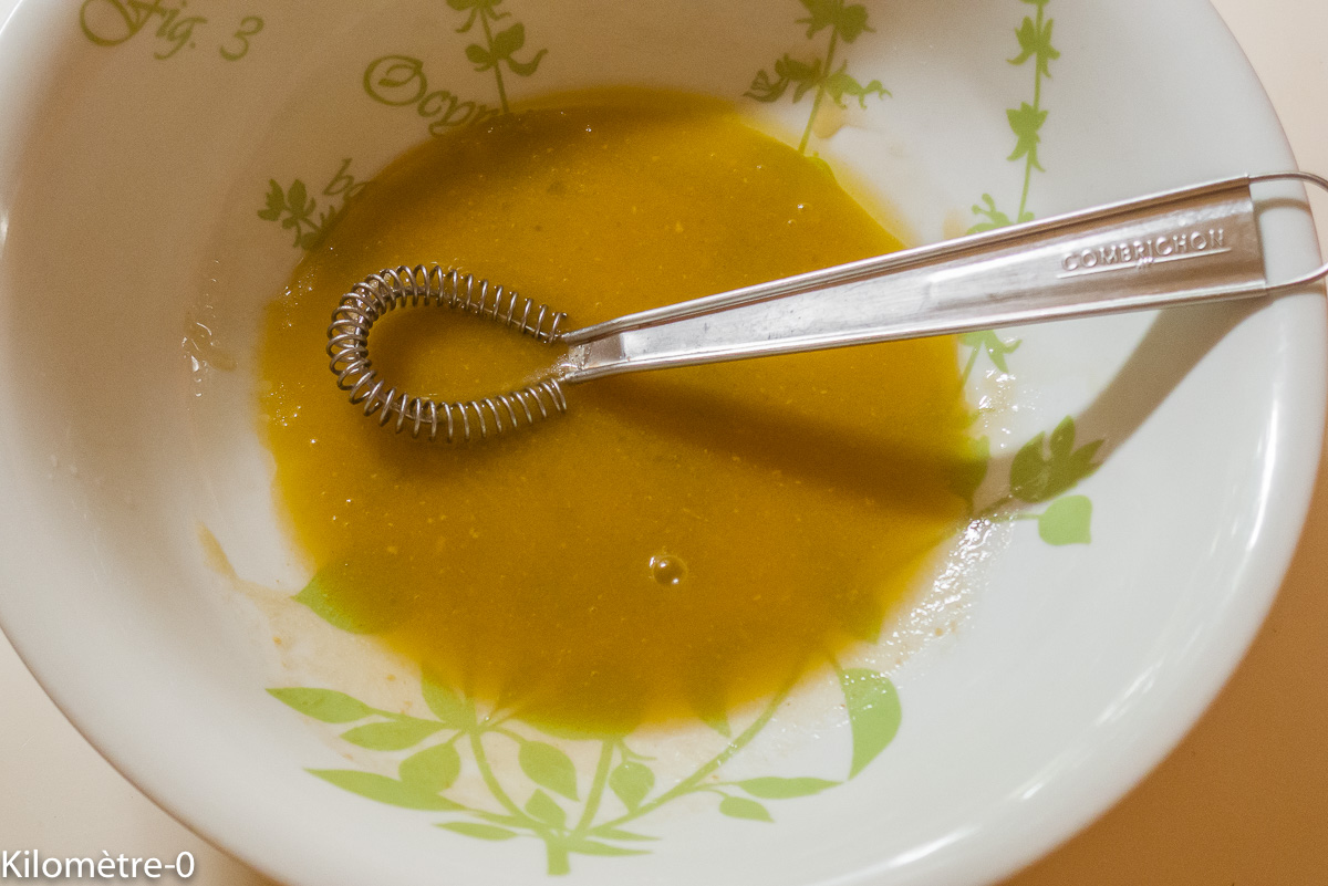 Photo de recette de vinaigrette de Kilomètre-0, blog de cuisine réalisée à partir de produits locaux et issus de circuits courts