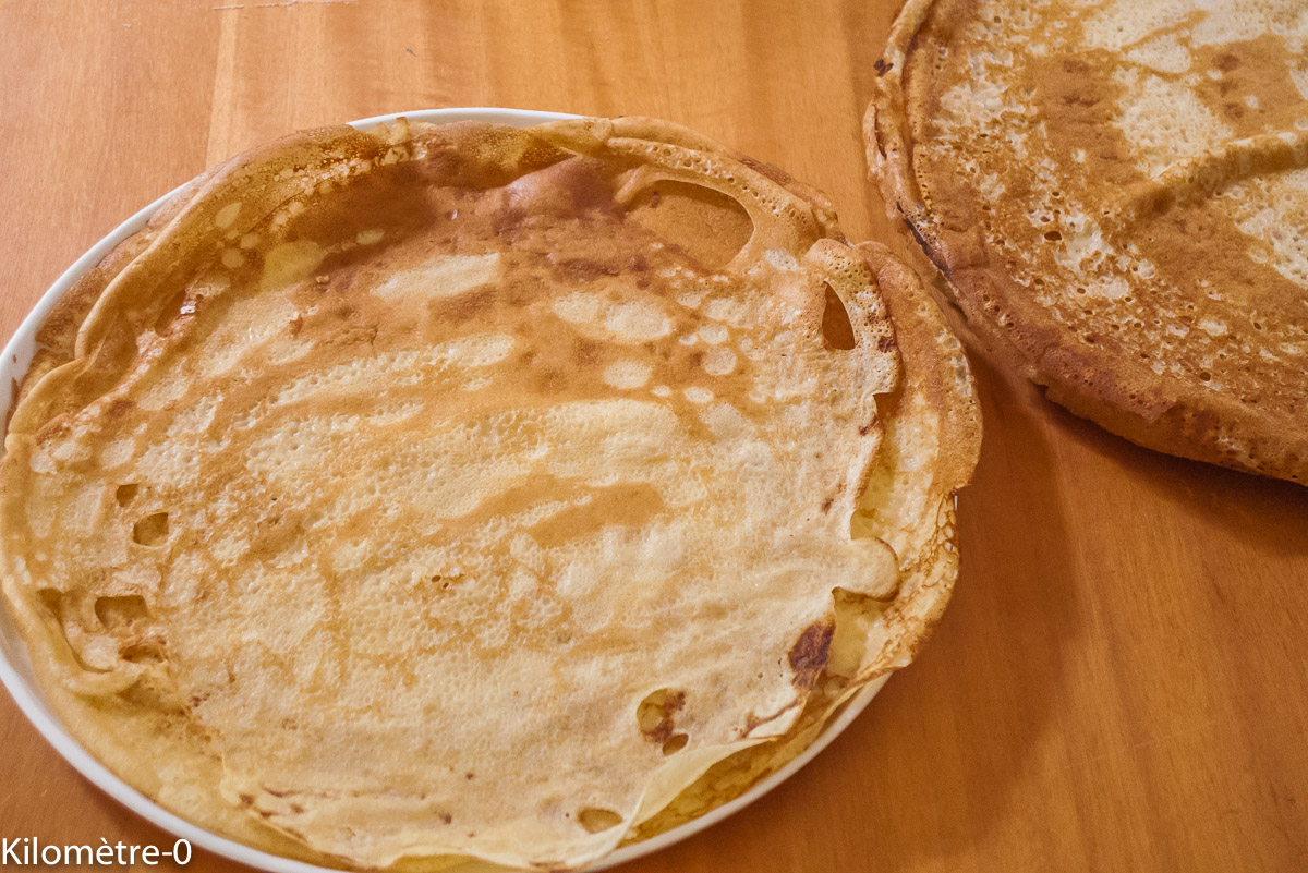 Photo de recette de crêpes de Kilomètre-0, blog de cuisine réalisée à partir de produits locaux et issus de circuits courts