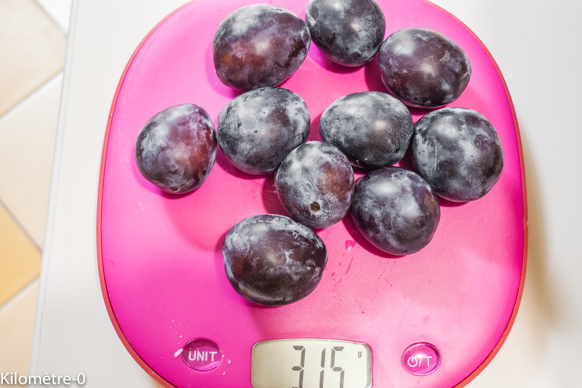 Photo de recette de prunes de Kilomètre-0, blog de cuisine réalisée à partir de produits locaux et issus de circuits courts