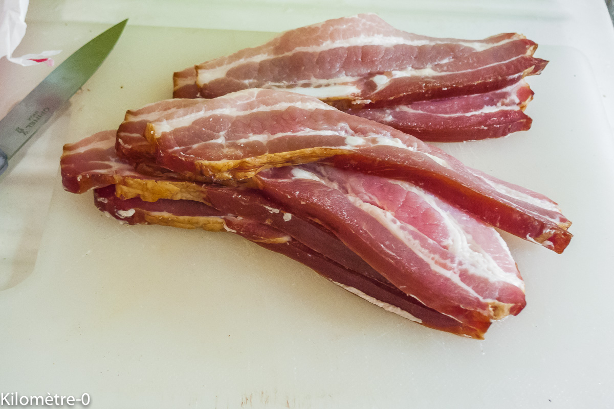 Photo de recette de poitrine fumée de Kilomètre-0, blog de cuisine réalisée à partir de produits locaux et issus de circuits courts