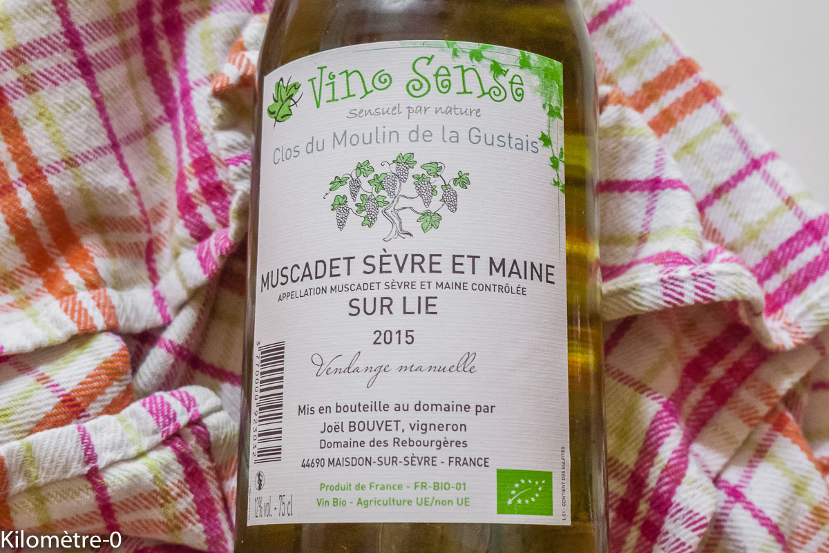 Photo de recette de muscadet, Joël bouvet, de Kilomètre-0, blog de cuisine réalisée à partir de produits locaux et issus de circuits courts