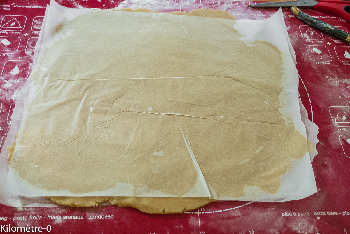 Photo de recette, comment étaler facilement une pâte sablée de Kilomètre-0, blog de cuisine réalisée à partir de produits locaux et issus de circuits courts