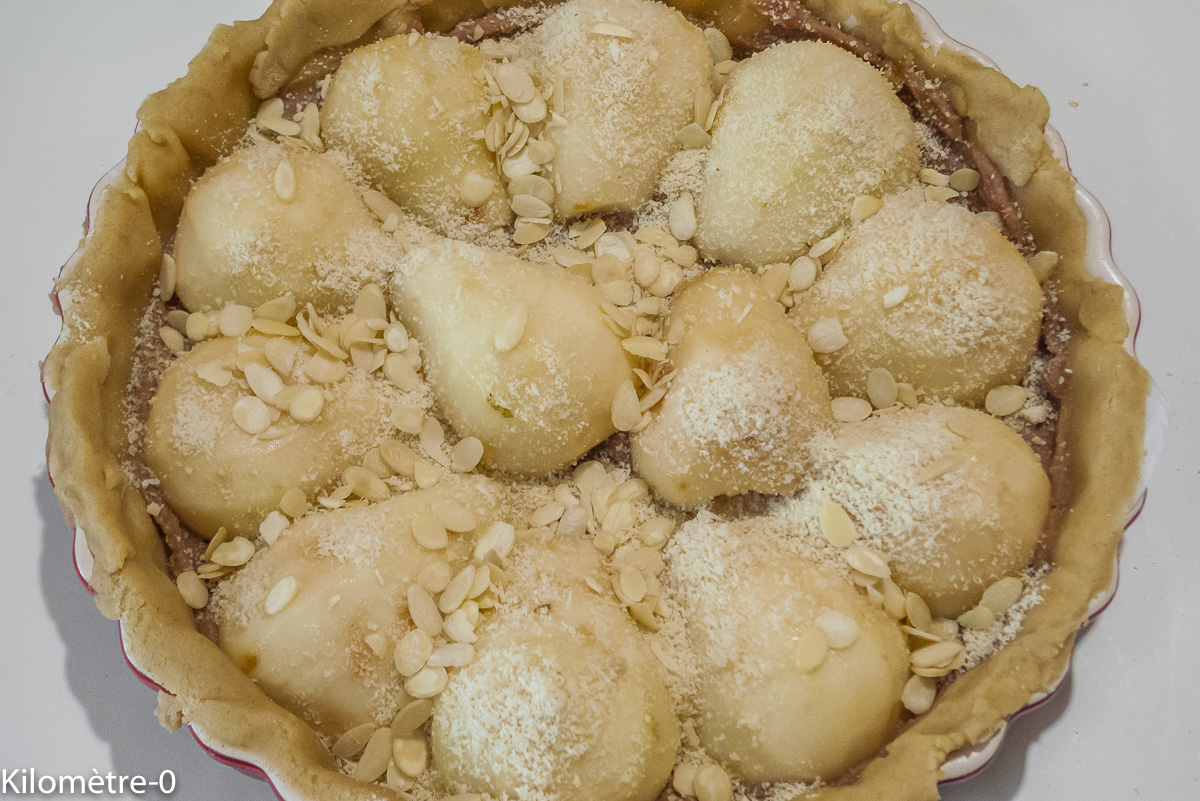 Photo de recette de tarte aux poires de tKilomètre-0, blog de cuisine réalisée à partir de produits locaux et issus de circuits courts