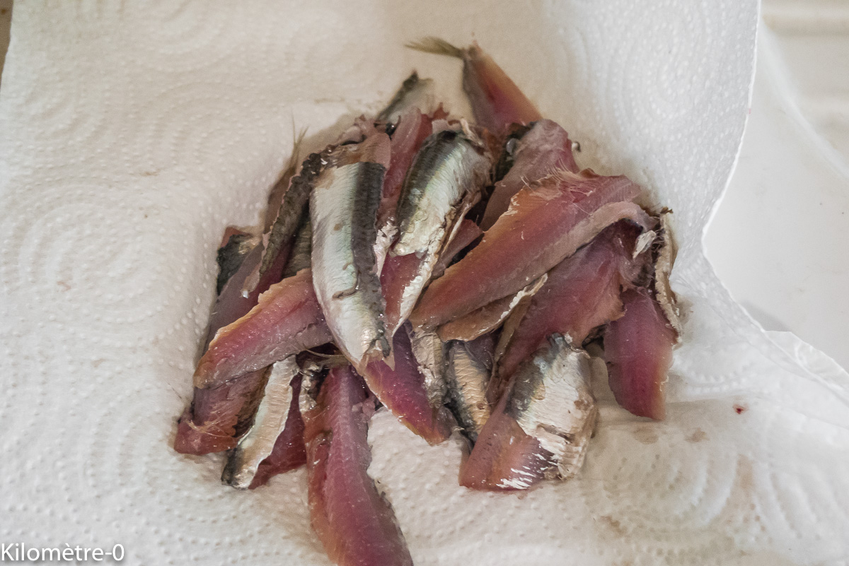 Photo de recette, désarêter les sardines de Kilomètre-0, blog de cuisine réalisée à partir de produits locaux et issus de circuits courts