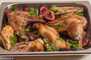 Photo de recette de poulet bio aux figues de Kilomètre-0, blog de cuisine réalisée à partir de produits locaux et issus de circuits courts